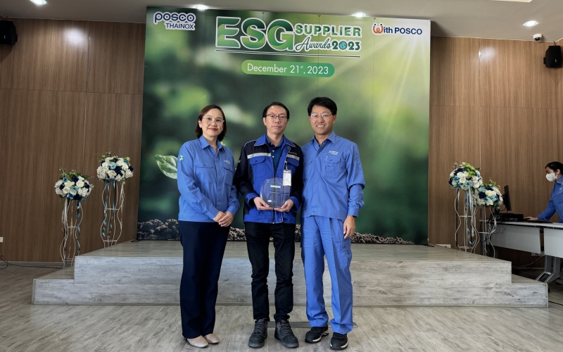 SUTAIYO's sustainability efforts recognized! Proud to win at POSCO-Thainox ESG Awards 2023